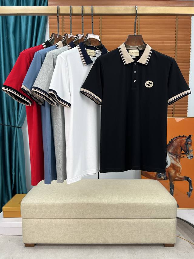 上新 24Ss G池家 最新polo 原版定制珠地面料 舒适透气 定制刺绣logo 经典百搭 码数48-56