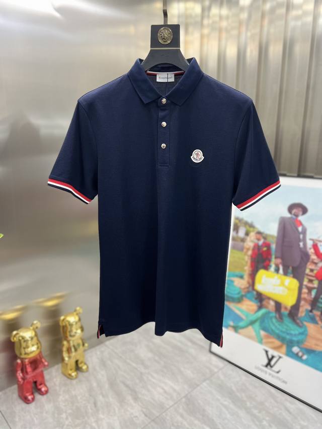 Moncler 蒙口 2024春夏新品 三标齐全 翻领短袖polo衫 好货不用过多介绍 看细节 专柜码数：M-3Xl 175 140建议l，