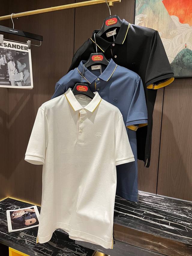 多色推送。。。。Cel*Ne赛琳24S夏季男士polo 标志刺绣点缀 T-Shirt经典版型！！！丝光珠地棉面料 亲肤透气面料做工无可挑剔！！！码数m-3Xl