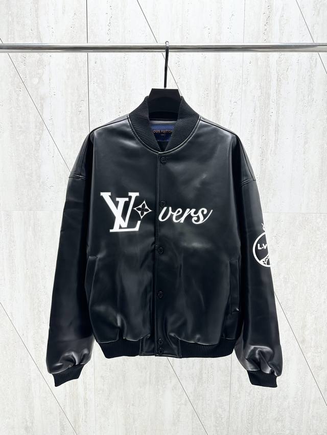 ZC版本 LV 路易威登24Fw铁塔印花皮质夹克外套 Size：S M L XL