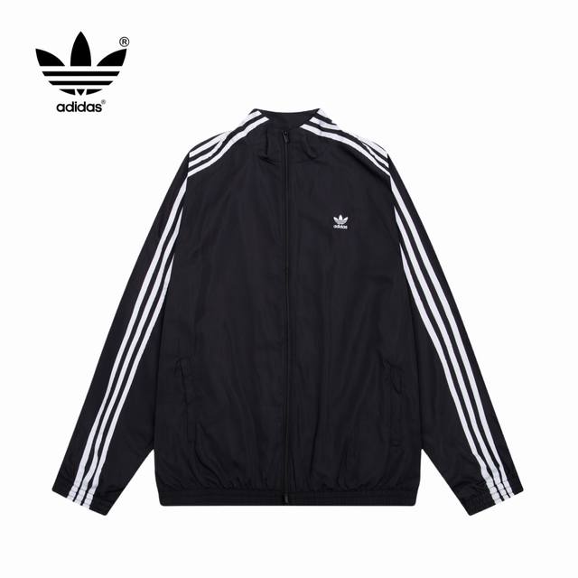 原版 款号：AD021 上新 Adidas丨阿迪达斯 三叶草 24SS可拆卸款扭扭套装运动服 1：原版三叶草logo定制YKK双开拉链 胸口logo刺绣设计 经