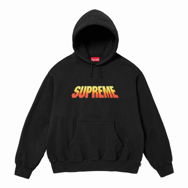 S305 顶级版本 Supreme 24Fw Gradient Hooded 渐变logo印花连帽卫衣 1.面料：Zp化验 定织定染 纯棉460G加绒主面料 横