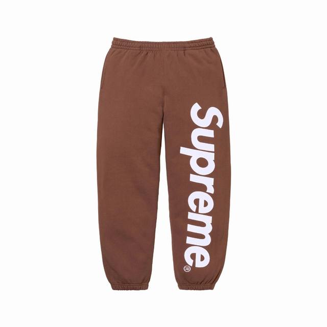 S273 顶级版本 Supreme 22Fw Satin Applique Sweatpant 贴布刺绣大logo加绒卫裤 对于专注于顶级supreme的我们