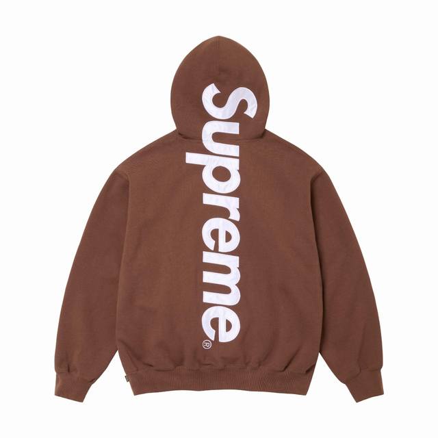 S267 顶级版本 Supreme 22Fw Satin Appliqué Hooded Sweatshirt 背后贴布刺绣logo 连帽卫衣 对于专注于顶级s