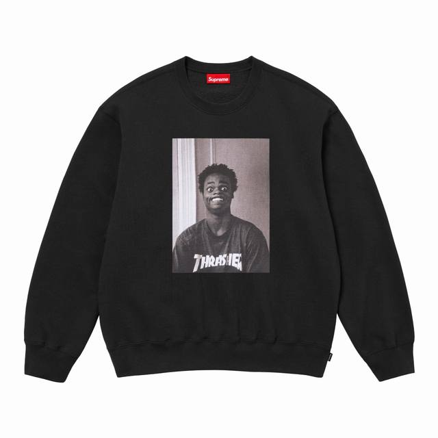 S297 顶级版本 Supreme Thrasher Crewneck Fw24 火焰联名 人物印花圆领加绒卫衣 1.面料：Zp化验 定织定染 纯棉460G加绒