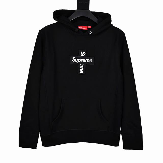 S242 顶级版本 Supreme Fw20 Week 15 Cross Box Logo Hooded Sweatshirt 十字架刺绣连帽加绒卫衣 对于专注