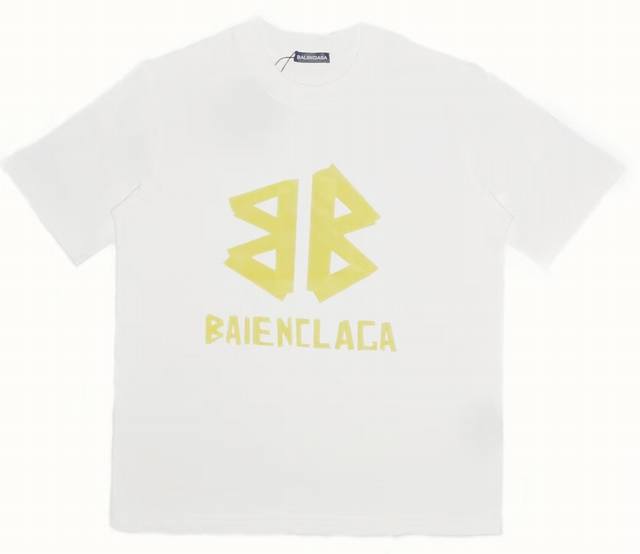 Balenciaga 巴黎世家 25Ss 斑驳做旧字母logo短袖 标准数码直喷印花技术，纯棉柔软面料，对色定染面料，超精细平网印花工艺，潮流感十足，定染纯棉面