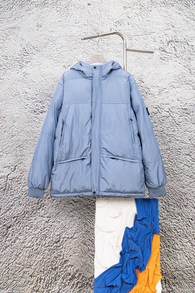 款号：Y949 石头岛5色棉服冬款主推 高品质 Stone Lsland石头岛21Fw Nylon Metal Down Jacket Topstoney 金属