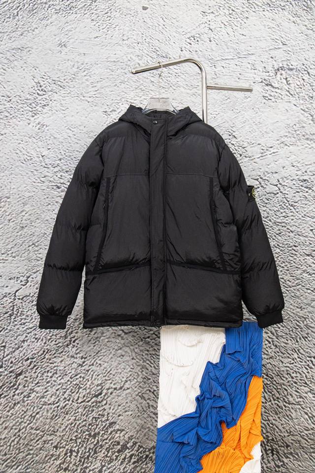 款号：Y949 石头岛5色棉服冬款主推 高品质 Stone Lsland石头岛21Fw Nylon Metal Down Jacket Topstoney 金属