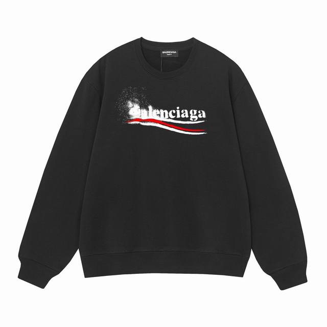 卫衣新款 款号c82 毛圈 加绒58 Balenciaga巴黎世家 巴黎可乐涂鸦英文爆款圆领卫衣 男女同款某宝爆款 印花：印花材料采用安全环保无毒婴儿认证的材料