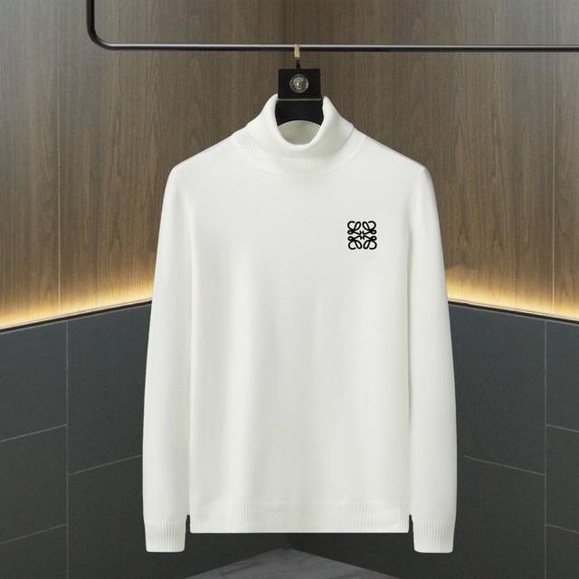 秋冬新款长袖高领毛衣 颜色：黑色、白色 码数：M～3Xl。 品牌: 罗意威