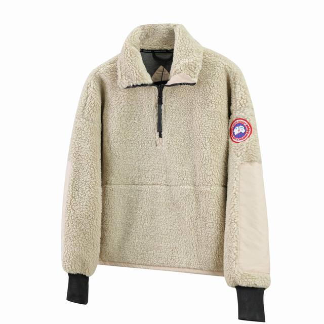 Mu12 Canada Goose 加拿大鹅 羊羔毛拉链立领卫衣 Simcoe 羊羔绒拉链夹克采用kind人造长毛羊羔绒制成我们的新一代羊毛抓绒有助于保持地球寒