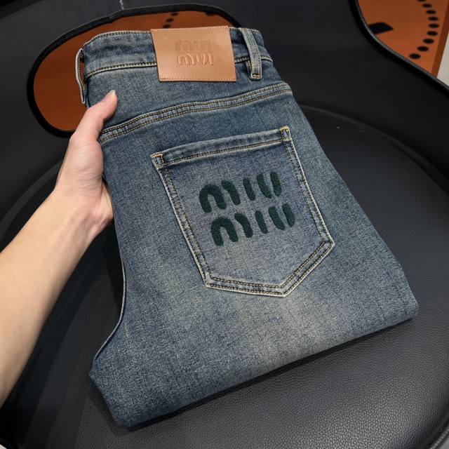 Miu 117-1 磨毛底加厚牛仔裤 细节图