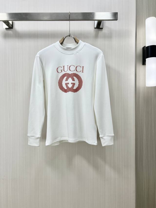 Gucci 古奇 2024早秋新品时尚圆领长袖高级定制百搭款式 专柜经典元素设计 更有实用感 任何人都可以轻松驾驭 面料全订制工艺 奢华品牌经典品牌字母logo