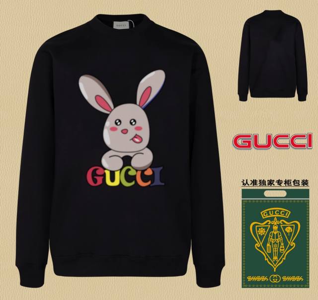 高版本卫衣 配独家图片包装 长期现货 Gucci~古驰 采用440G重磅面料 区别市场通货，随意搭配各种都是妥妥的帅气衣服整体用双坎肩做法，双坎肩做法使整件衣服