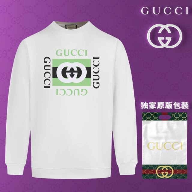 顶级版本 官网品质 配送独家图片原版包装 古驰 Gucci 现货秒发 2024秋冬新款毛圈卫衣 搭配重工高端数码3D个性logo印花工艺，设计独特，做工细致完美