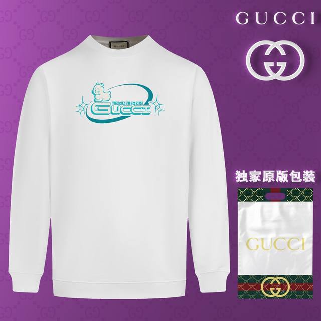 顶级版本 官网品质 配送独家图片原版包装 古驰 Gucci 现货秒发 2024秋冬新款毛圈卫衣 搭配重工高端数码3D个性logo印花工艺，设计独特，做工细致完美