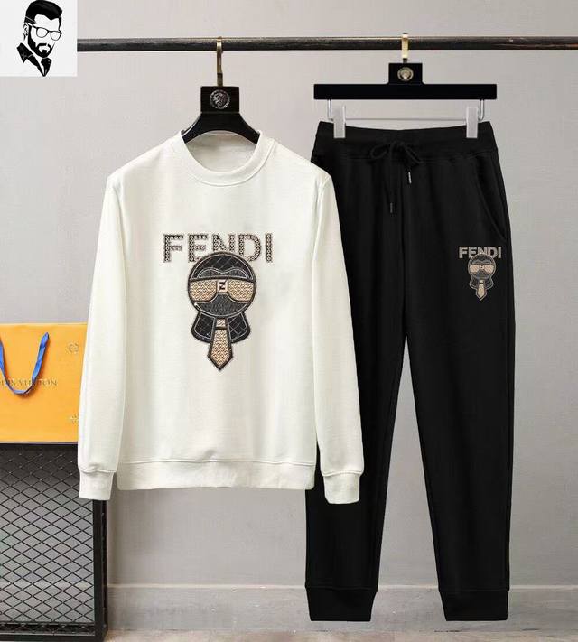 支持年后退换 直 Fendi 芬迪 胖子福音 爆款套装来袭 专注官网原版 2024全新爆款卫衣套装 原单狠货倾注顶级设计师的精心之作 就为一个贴合、完美的上身效