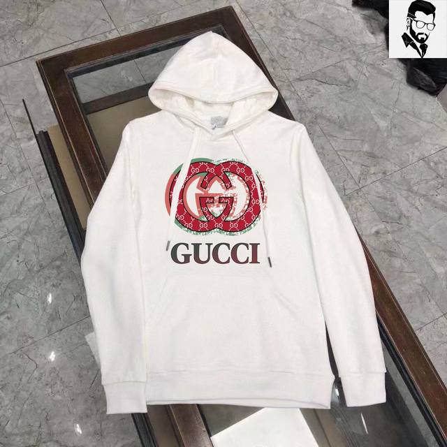 直 品牌 Gucci 古奇 胖子福音 2024Ss秋款最新款长袖带帽卫衣，官网同步发售 清爽透气 采用顶极天丝罗马 舒适柔软 3D立体清晰 时尚感超好 送礼自留