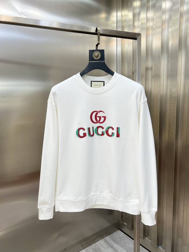 Gucci 古奇 2025秋冬新品 三标齐全 380G情侣款圆领纯棉卫衣 好货不用过多介绍 看细节 专柜码数 M-Xxxl 175 140建议l