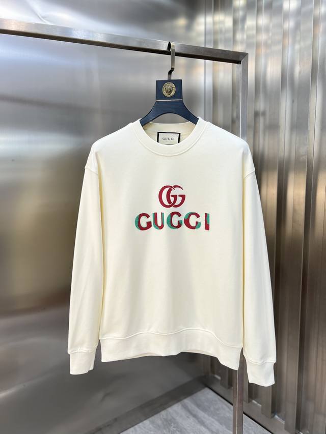 Gucci 古奇 2025秋冬新品 三标齐全 380G情侣款圆领纯棉卫衣 好货不用过多介绍 看细节 专柜码数 M-Xxxl 175 140建议l