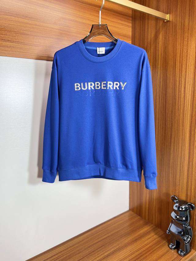 支持年后退换 Burberry 巴宝莉 2025秋冬新品 三标齐全 胸前立体发泡工艺 380G情侣款圆领纯棉卫衣 好货不用过多介绍 看细节 专柜码数 M-Xxx