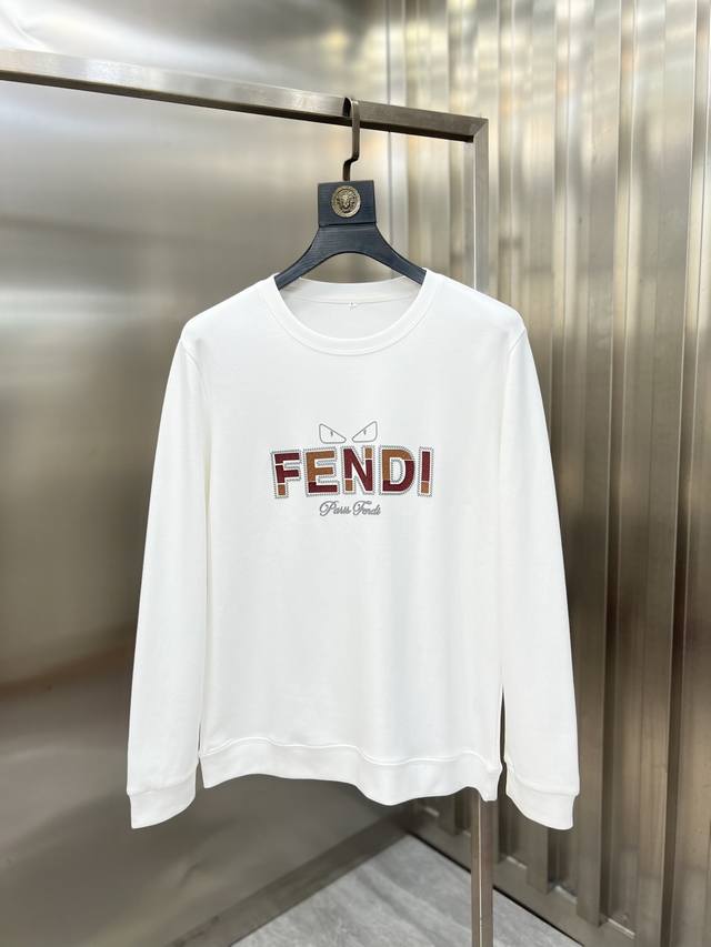 支持年后 Fendi 芬迪 2025秋冬新品 三标齐全 圆领纯棉卫衣 好货不用过多介绍 看细节 专柜码数 M-Xxxxl 175 140建议l