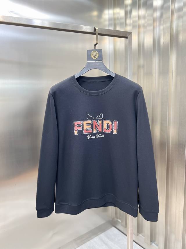 支持年后 Fendi 芬迪 2025秋冬新品 三标齐全 圆领纯棉卫衣 好货不用过多介绍 看细节 专柜码数 M-Xxxxl 175 140建议l