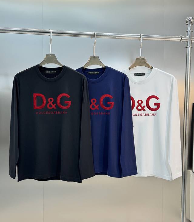 D&G*杜嘉班-纳24S秋冬男士加厚圆领长袖.经典推荐！优选300G莫代尔棉.婴儿的触碰感觉，入手必定回购！！！面料舒适柔软有着极致亲肤透气的穿着体验.....