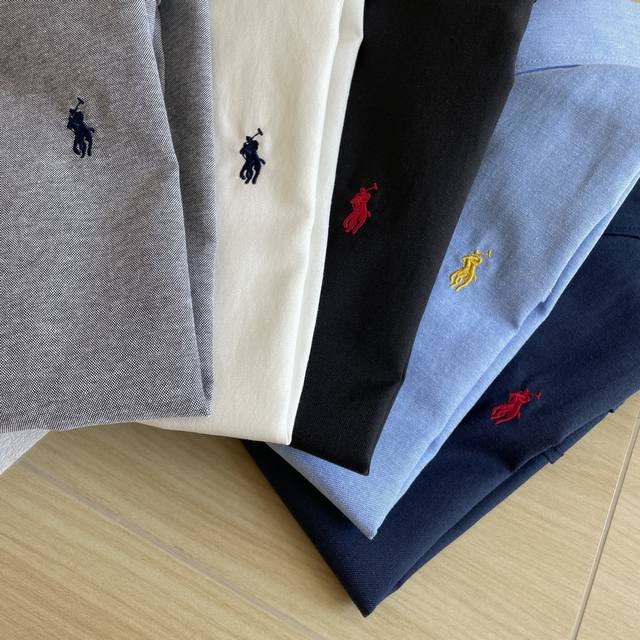 细节图 品质polo Ralph Lauren 拉夫劳伦 五色刺绣logo五色经典长袖休闲男女同款立领衬衫 官网在售1690，原版纯棉牛津面料材质，成衣水洗，亲