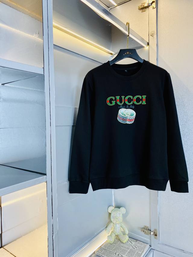 官网款可穿200斤胖子福音 古奇gucci 原单品质 三标齐全 2025最新款 衣服男装卫衣T恤 精选专柜订制顶级双丝光棉进口面料 所有细节做工完美1比1复刻