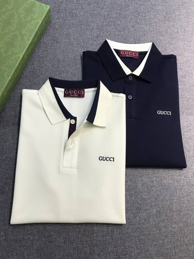 新品 Gu 古家男士时装款商务休闲POLO马球衫，香港洋行渠道货，25年春夏新品，经典明星级单品，广告画册形象大片搭配款，颜值系与品质兼备的一款POLO衫！！ - 点击图像关闭