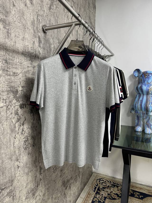 上新 25ss M家 早春新款起脚中珠面料 Polo 原版定制 进口纱线色染 经典百搭 码数48-56