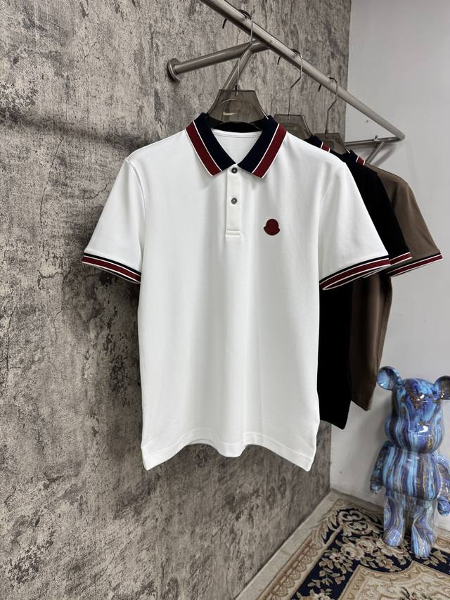 上新 25ss M家 早春新款起脚中珠面料 Polo 原版定制 进口纱线色染 经典百搭 码数48-56