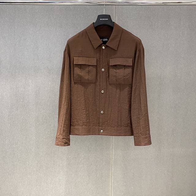 Zegna 2025春夏新款棉麻翻领外套码数：M-3Xl