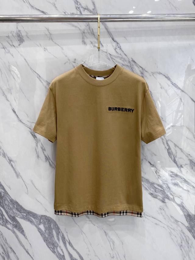 BURBERRY 巴宝莉2025新款男士圆领短袖，香港洋行货，重磅级臻品，专柜橱窗主打展现，官网已释图，高端限量系列，视觉方面相当提鲜，非常绝美时髦，诠释出全新