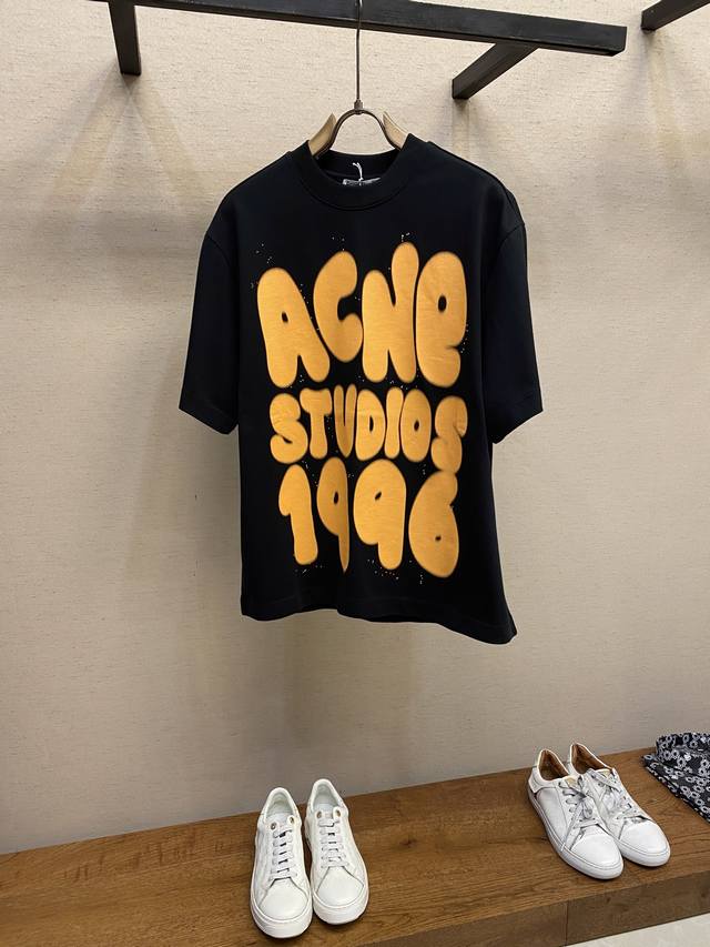 Acne Studios 2025FW早春新款重磅纯棉泼墨印花半袖T恤 重磅纯棉休闲百搭的一款 上身很舒适 特别适合我这种喜欢舒适穿着 论艺术绝对玩到顶尖 简约