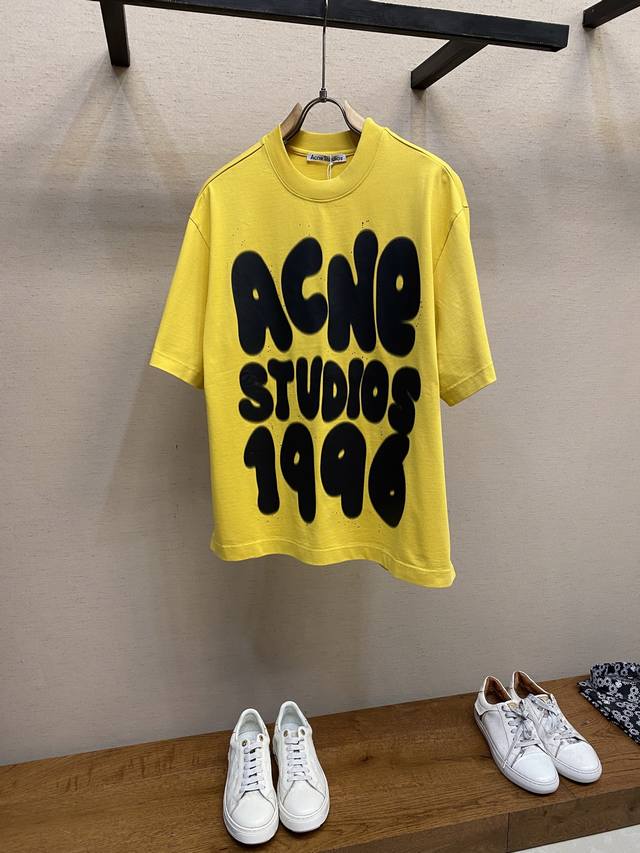 Acne Studios 2025FW早春新款重磅纯棉泼墨印花半袖T恤 重磅纯棉休闲百搭的一款 上身很舒适 特别适合我这种喜欢舒适穿着 论艺术绝对玩到顶尖 简约