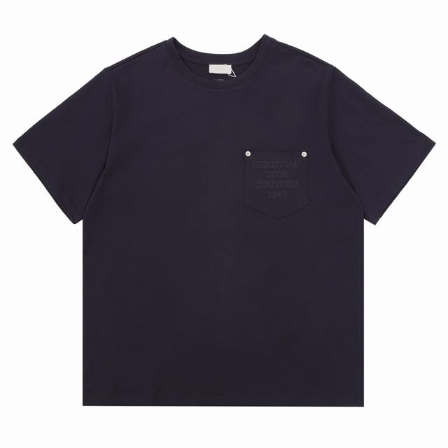 DIOR 迪奥 刺绣字母口袋圆领短袖 size：S-L