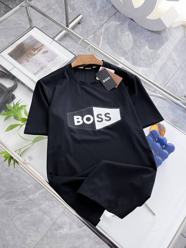 boss 高级定制 平纹面料柔软舒适透气 2025 夏季 限量款圆领短袖系列 ：-3xl