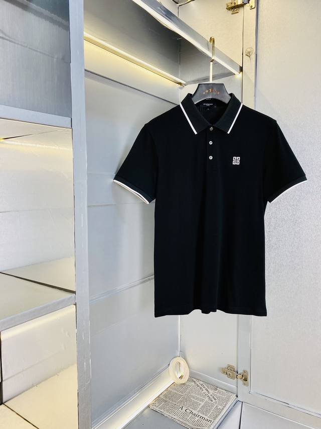 可穿200斤 纪梵希Givenchy 原单品质 2025最新款衣服 短袖翻领短袖Polo 精选专柜订制顶级朱地丝光棉进口面料 所有细节做工完美1比1复刻 还原正