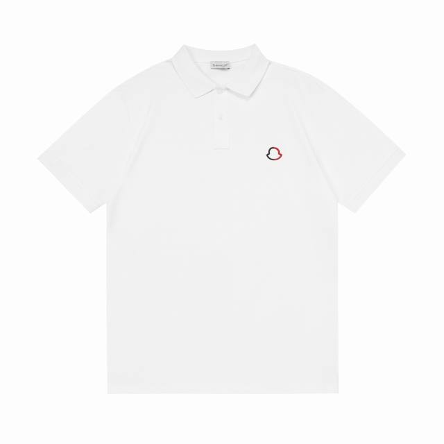 Moncler 蒙口 2025新款 撞色简约刺绣小logo 男女同款 休闲polo衫 定制珠地棉面料 进口田岛机刺绣工艺 领标吊牌主唛三标齐全 颜色：白色 尺码