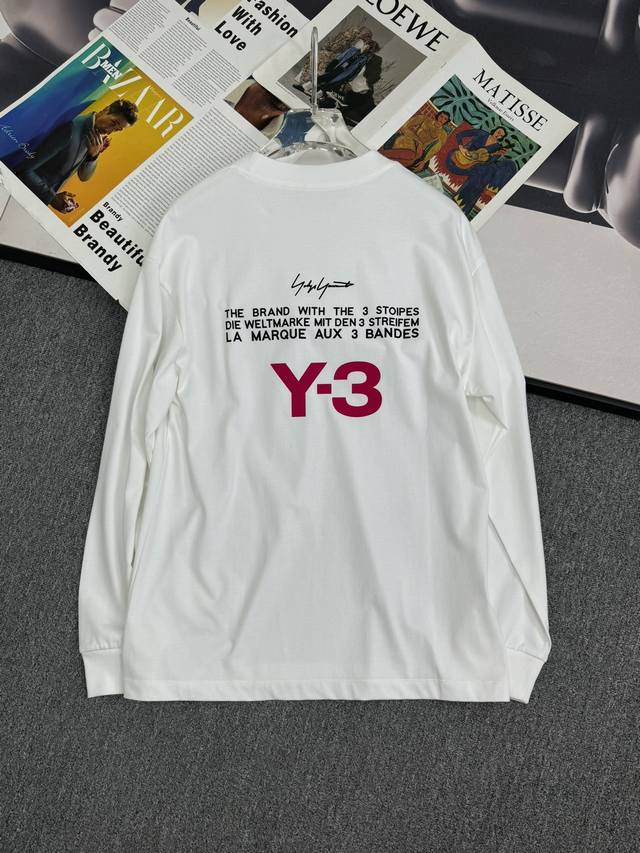 Y-3* 顶级版本2025早春新品长袖 火爆上市啦 定制顶级优选洗水棉面料 上身舒适度高 专柜同款装饰 轻奢内敛低调奢华 内搭外穿轻松驾驭不挑人 裁剪精细完美